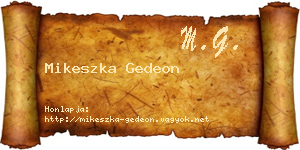 Mikeszka Gedeon névjegykártya