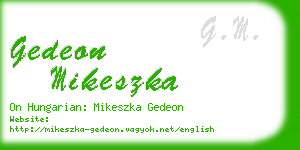 gedeon mikeszka business card